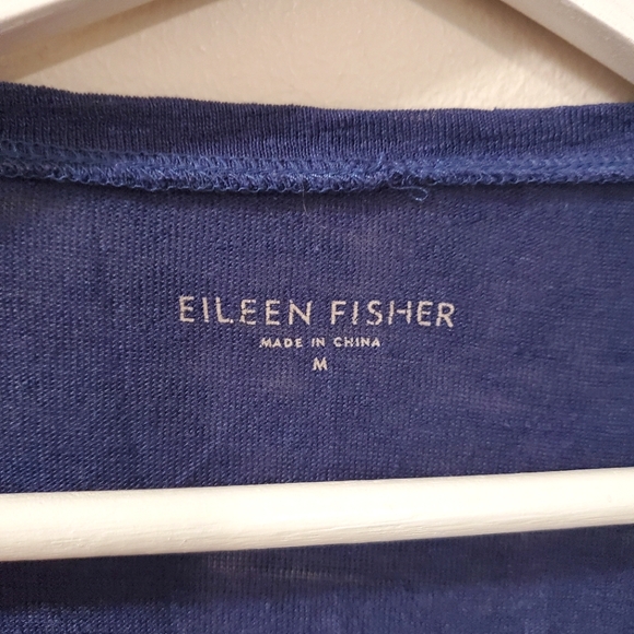Eileen Fisher - 100% Linen Purple-Blue Dress - Size M - Picture 3 of 5